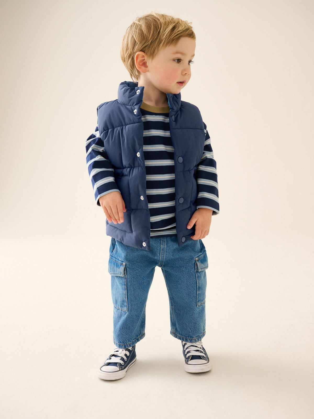 Navy Padded Gilet (3mths-10yrs)