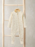 Mamas & Papas Pink Floral Print Zip Sleepsuit