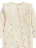 Mamas & Papas Pink Floral Print Zip Sleepsuit