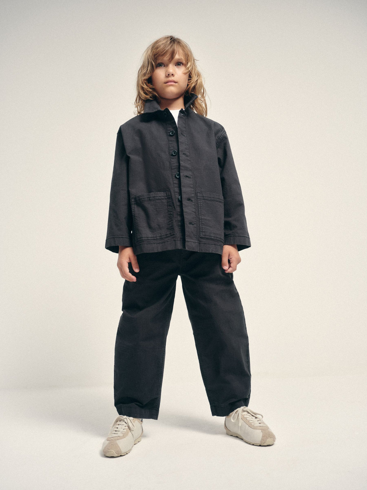 The Set 3 Piece Set Woven Shirt Trousers T-Shirts Navy/White