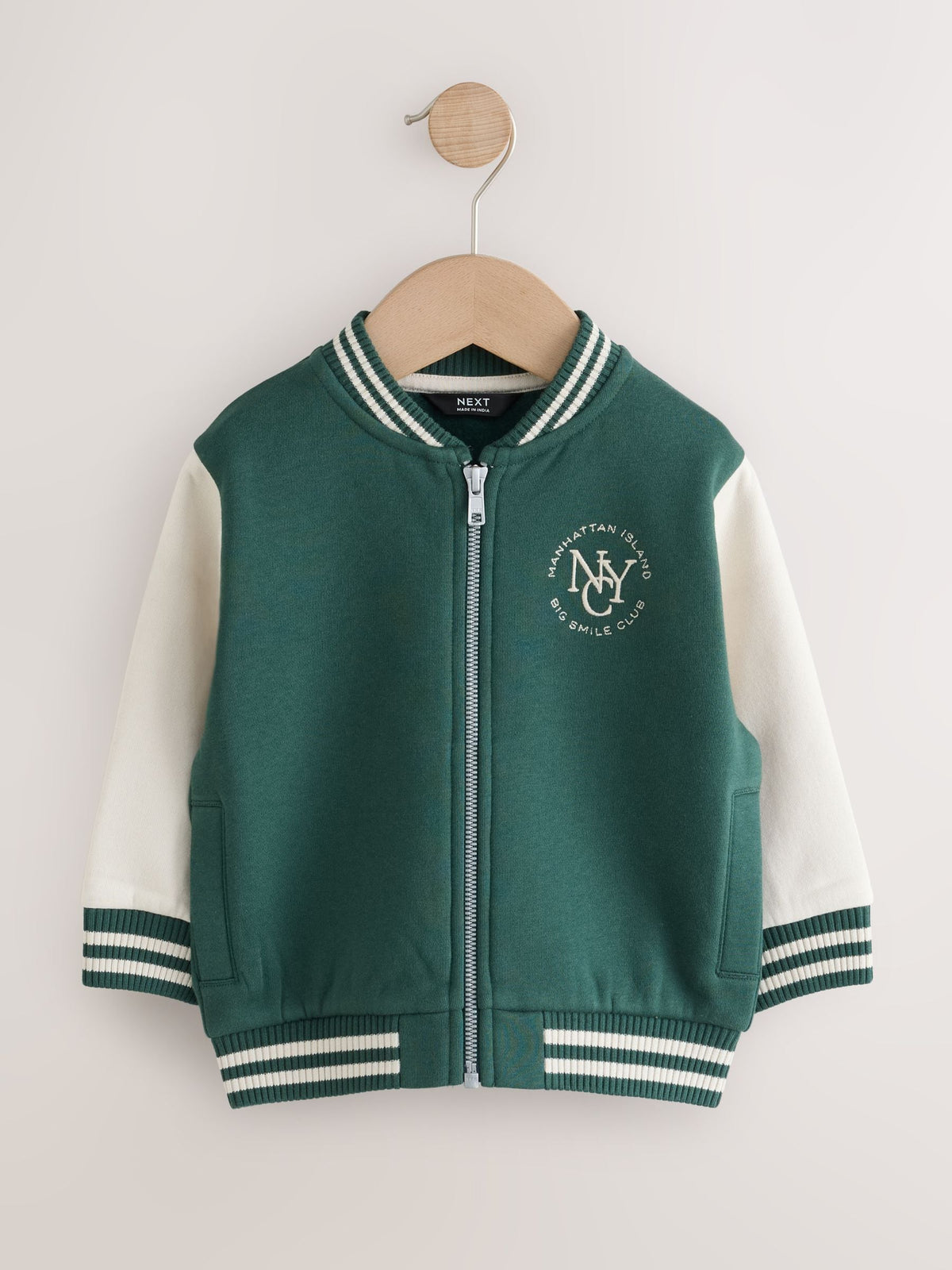 Green Jersey Bomber Jacket (3mths-7yrs)