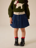 Dark Wash Peplum Detail Denim Skirt (3mths-7yrs)