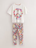 Little Bird Floral Picnic Print Short Sleeve T-Shirt & Leggings Set