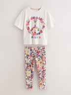 Little Bird Floral Picnic Print Short Sleeve T-Shirt & Leggings Set