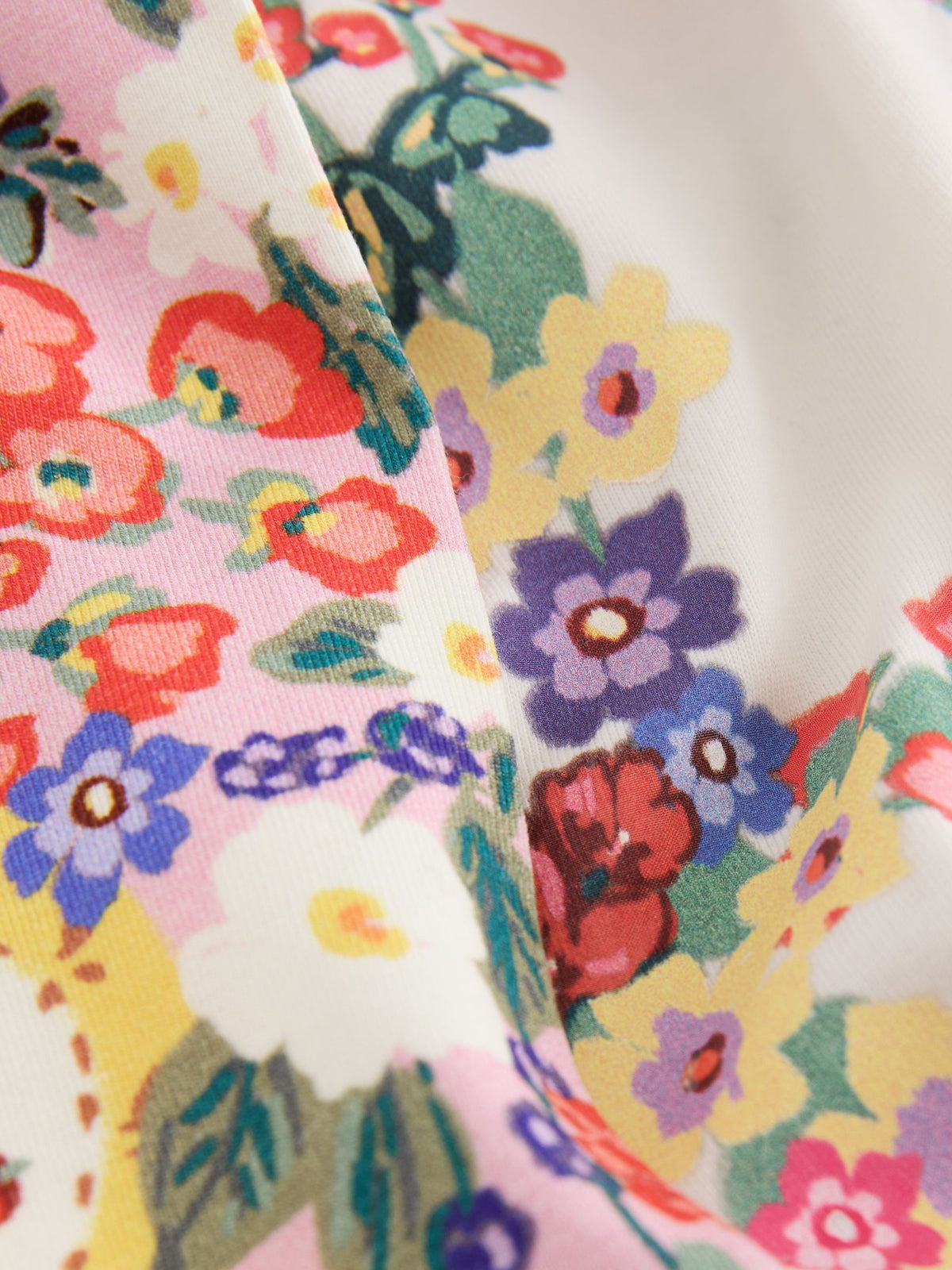 Little Bird Floral Picnic Print Short Sleeve T-Shirt & Leggings Set