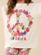 Little Bird Floral Picnic Print Short Sleeve T-Shirt & Leggings Set