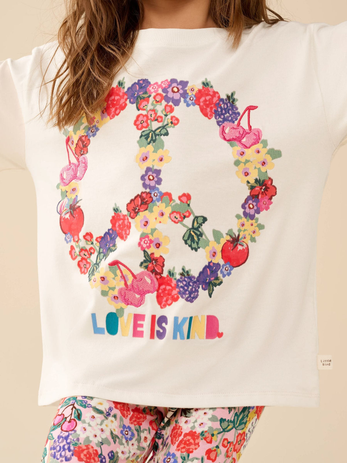 Little Bird Floral Picnic Print Short Sleeve T-Shirt & Leggings Set
