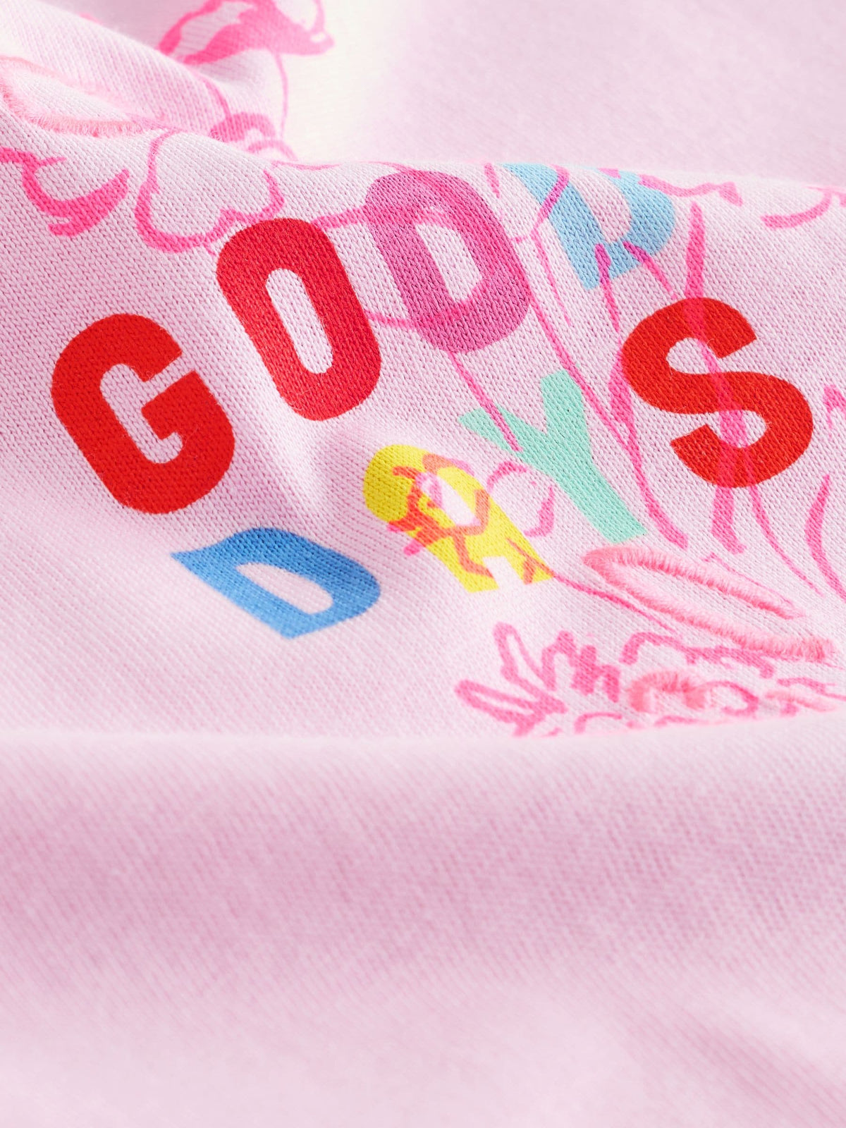 Little Bird Pink Embroidered T-Shirt & Floral Ribbed Kickflare Set