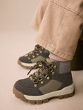 Grey Lace up Walking Boots