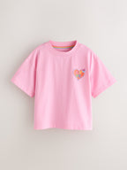 Little Bird Rainbow Slogan Boxy T-Shirts 3 Pack
