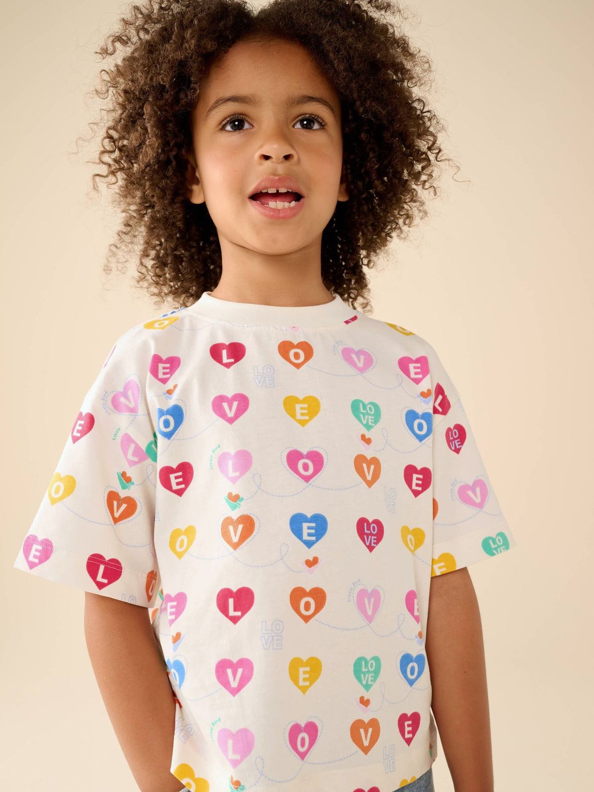 Little Bird Rainbow Slogan Boxy T-Shirts 3 Pack