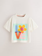 Little Bird Rainbow Slogan Boxy T-Shirts 3 Pack