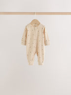 Brown Animal Print Two-Way Zip Baby Sleepsuits 4 Pack (0mths-3yrs)