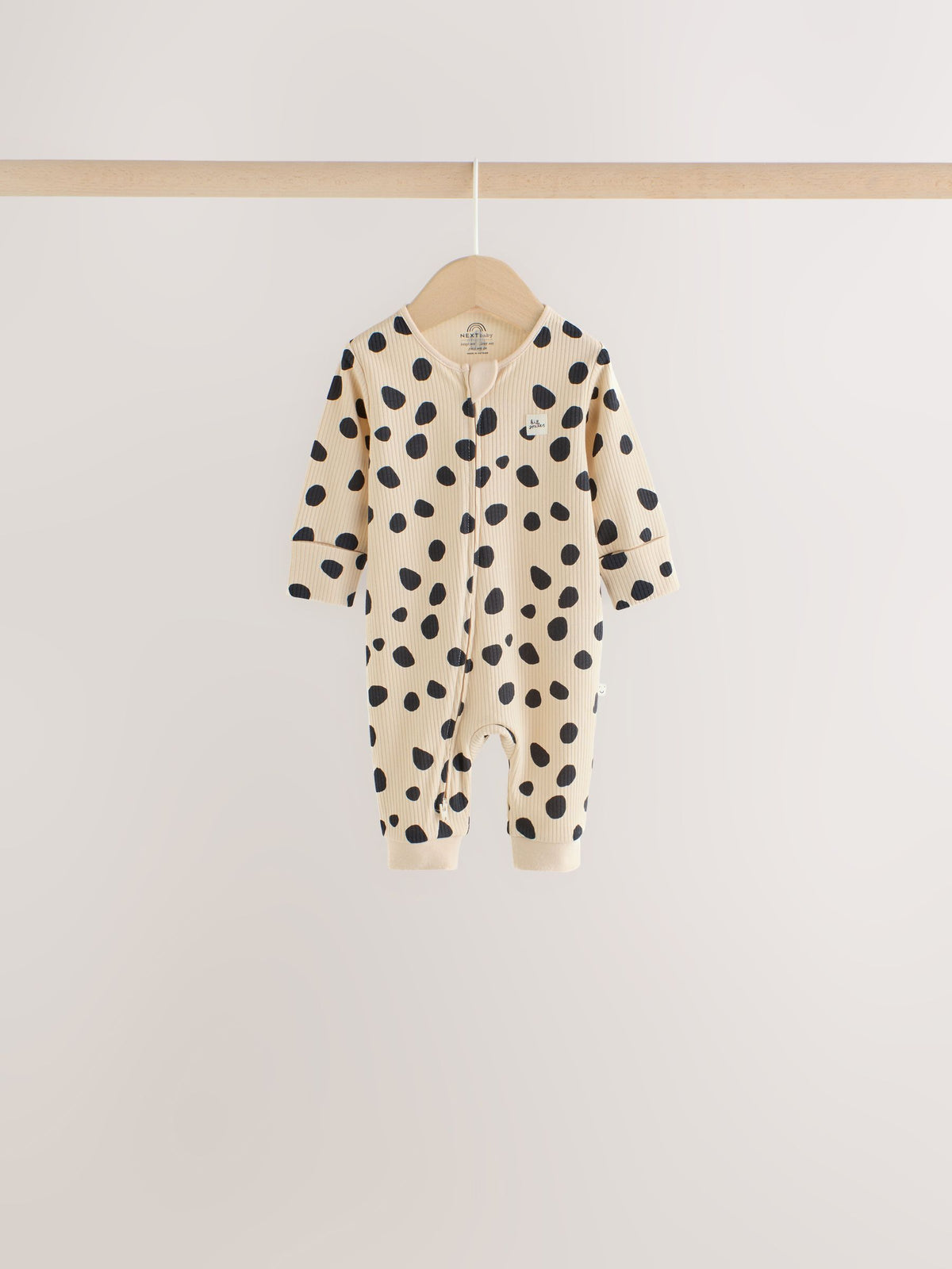 Brown Animal Print Two-Way Zip Baby Sleepsuits 4 Pack (0mths-3yrs)