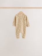 Brown Animal Print Two-Way Zip Baby Sleepsuits 4 Pack (0mths-3yrs)
