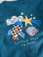Navy/Yellow Space Two Way Zip Sleepsuits 4 Pack (0mths-3yrs)