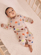 Navy/Yellow Space Two Way Zip Sleepsuits 4 Pack (0mths-3yrs)