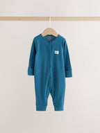 Navy/Yellow Space Two Way Zip Sleepsuits 4 Pack (0mths-3yrs)