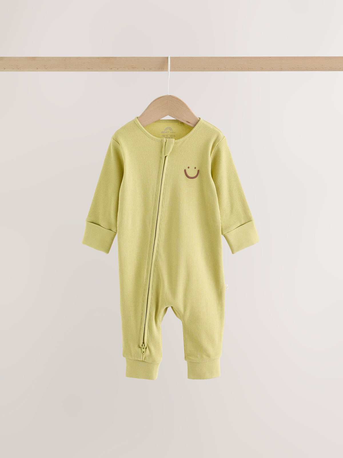Green Two Way Zip Sleepsuits 3 Pack (0mths-3yrs)