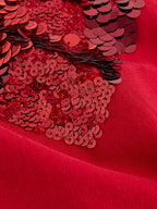 Red Long Sleeve Sequin Heart Top (3-16yrs)