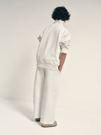 The Set Quarter Zip Neck and Wide Leg Joggers Grey