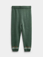JoJo Maman Bébé Green Tractor Fairisle Knitted Jumper & Leggings Set