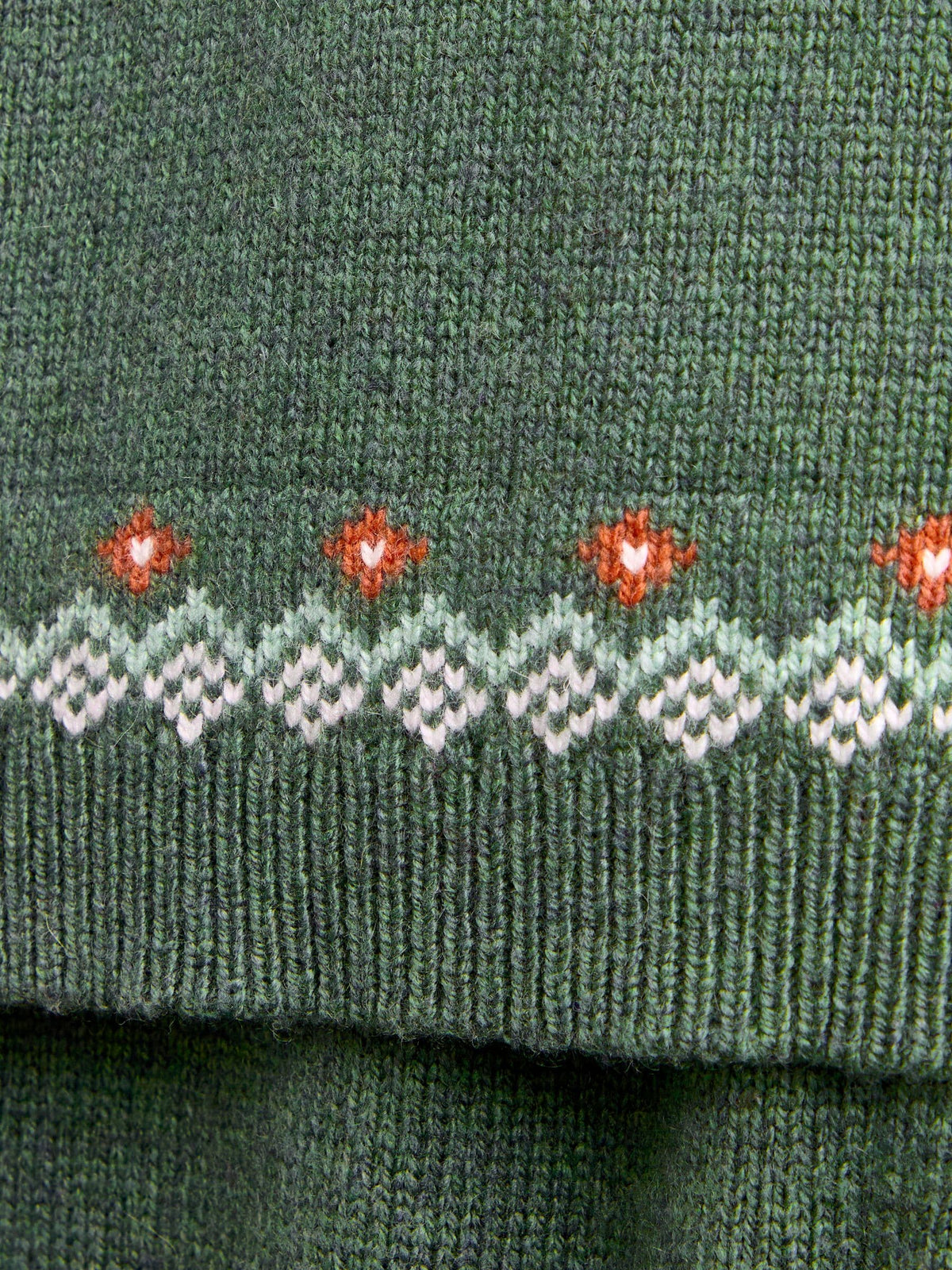 JoJo Maman Bébé Green Tractor Fairisle Knitted Jumper & Leggings Set