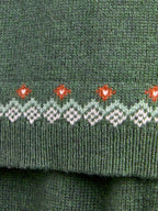 JoJo Maman Bébé Green Tractor Fairisle Knitted Jumper & Leggings Set