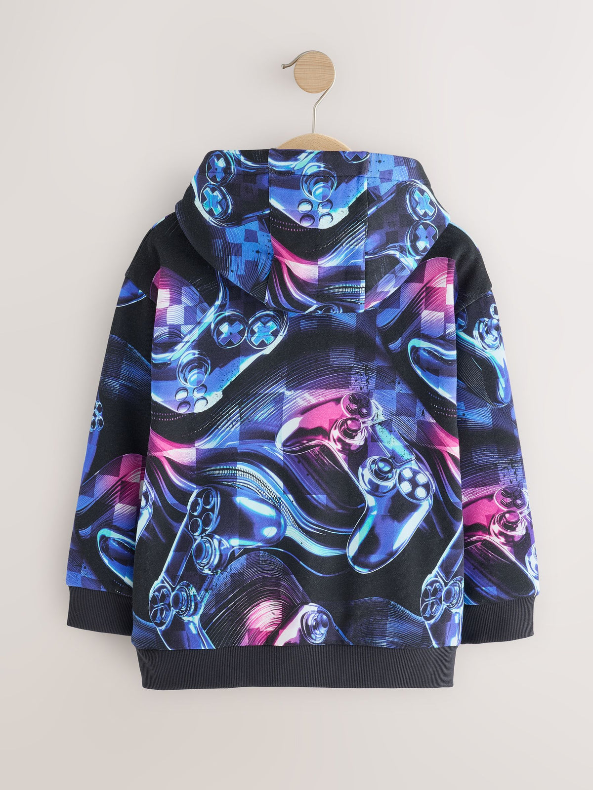 Blue/Black Digi Controller Regular Fit Older Graphic Print Hoodie (3-16yrs)
