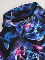 Blue/Black Digi Controller Regular Fit Older Graphic Print Hoodie (3-16yrs)