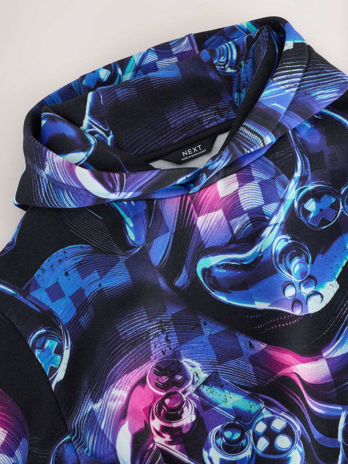 Blue/Black Digi Controller Regular Fit Older Graphic Print Hoodie (3-16yrs)