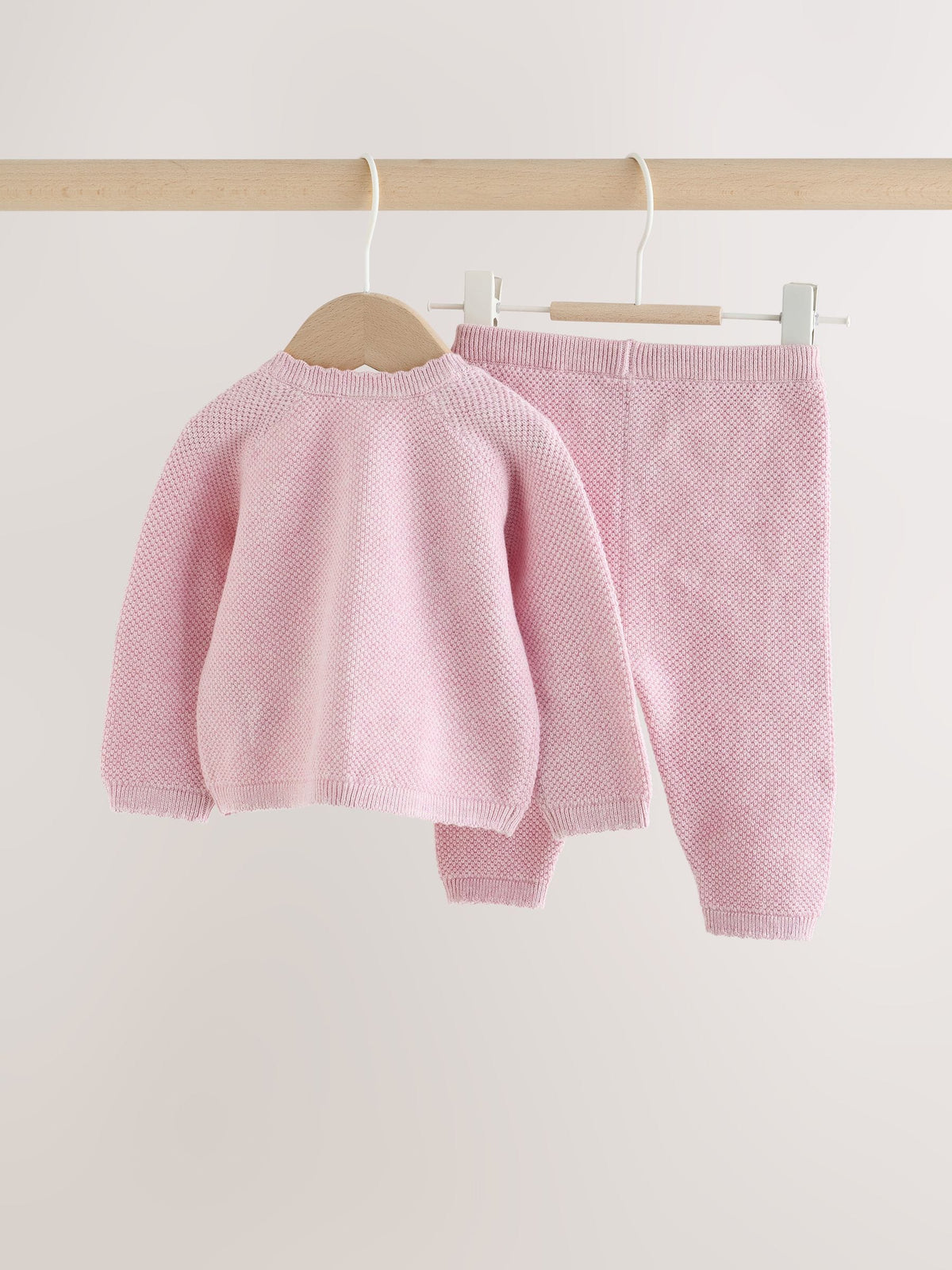 Pink Embroidered Character Baby Cardigan and Leggings Set 2 Piece (0mths-2yrs)
