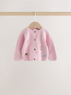 Pink Embroidered Character Baby Cardigan and Leggings Set 2 Piece (0mths-2yrs)