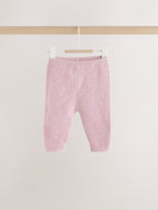Pink Embroidered Character Baby Cardigan and Leggings Set 2 Piece (0mths-2yrs)