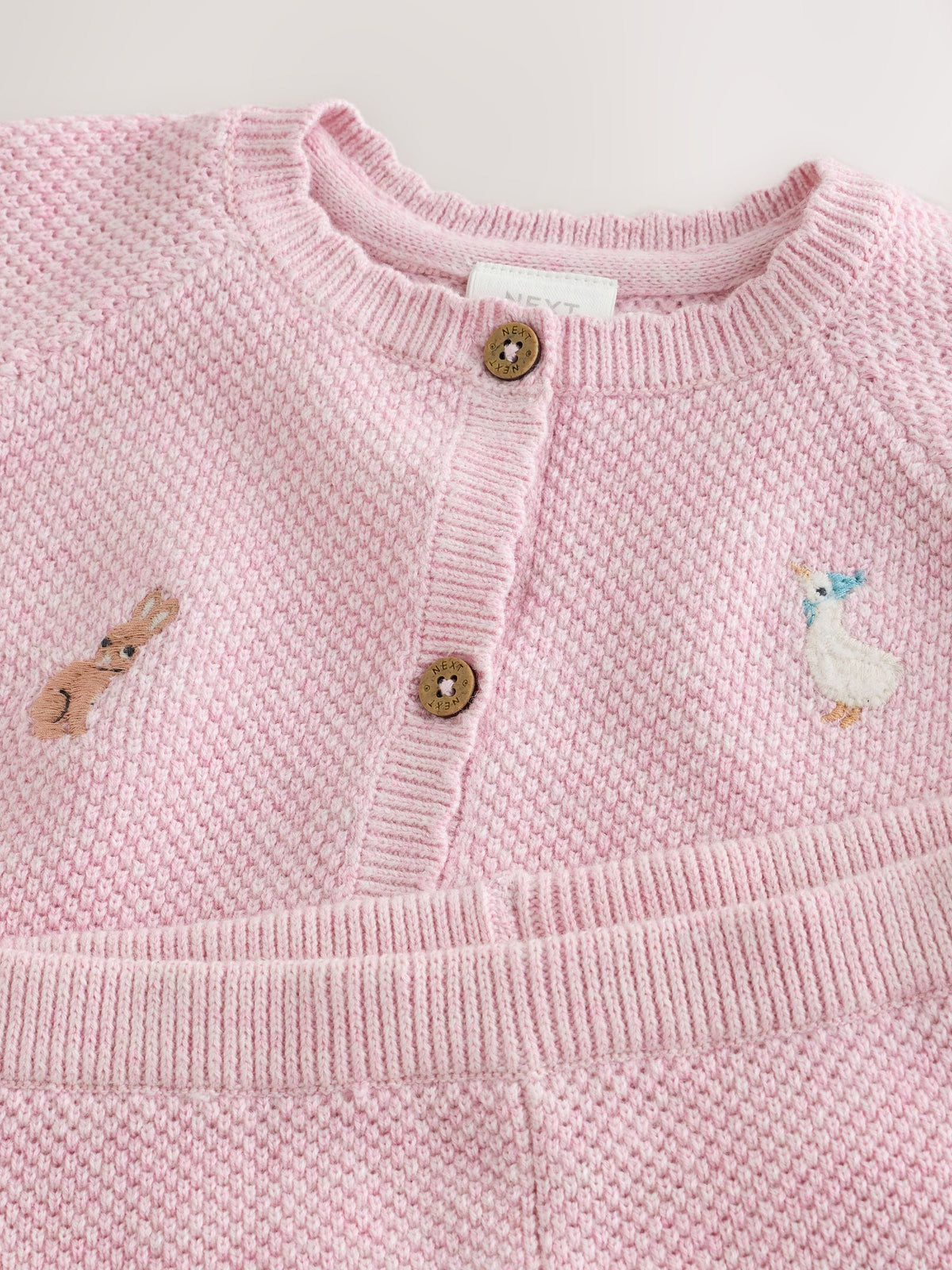 Pink Embroidered Character Baby Cardigan and Leggings Set 2 Piece (0mths-2yrs)