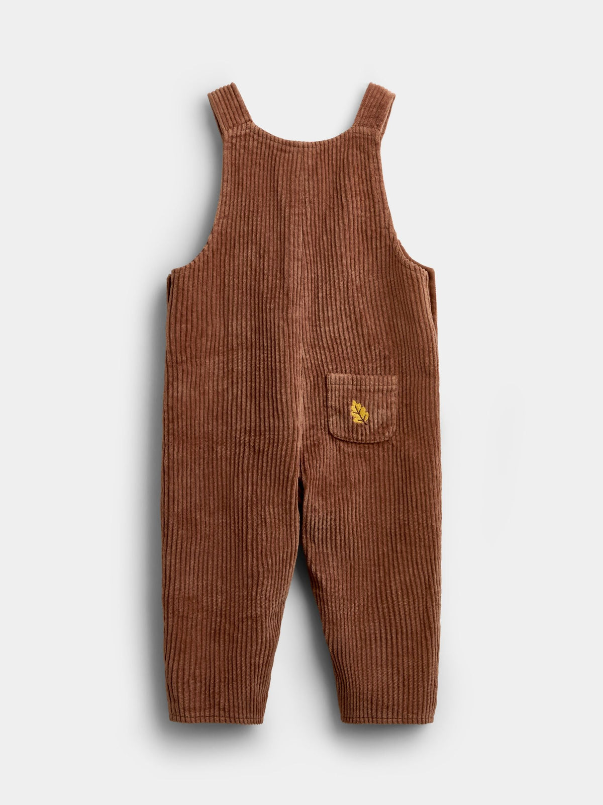 JoJo Maman Bébé Natural Woodland Embroidered Dungaree & Bodysuit Set