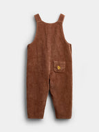 JoJo Maman Bébé Natural Woodland Embroidered Dungaree & Bodysuit Set