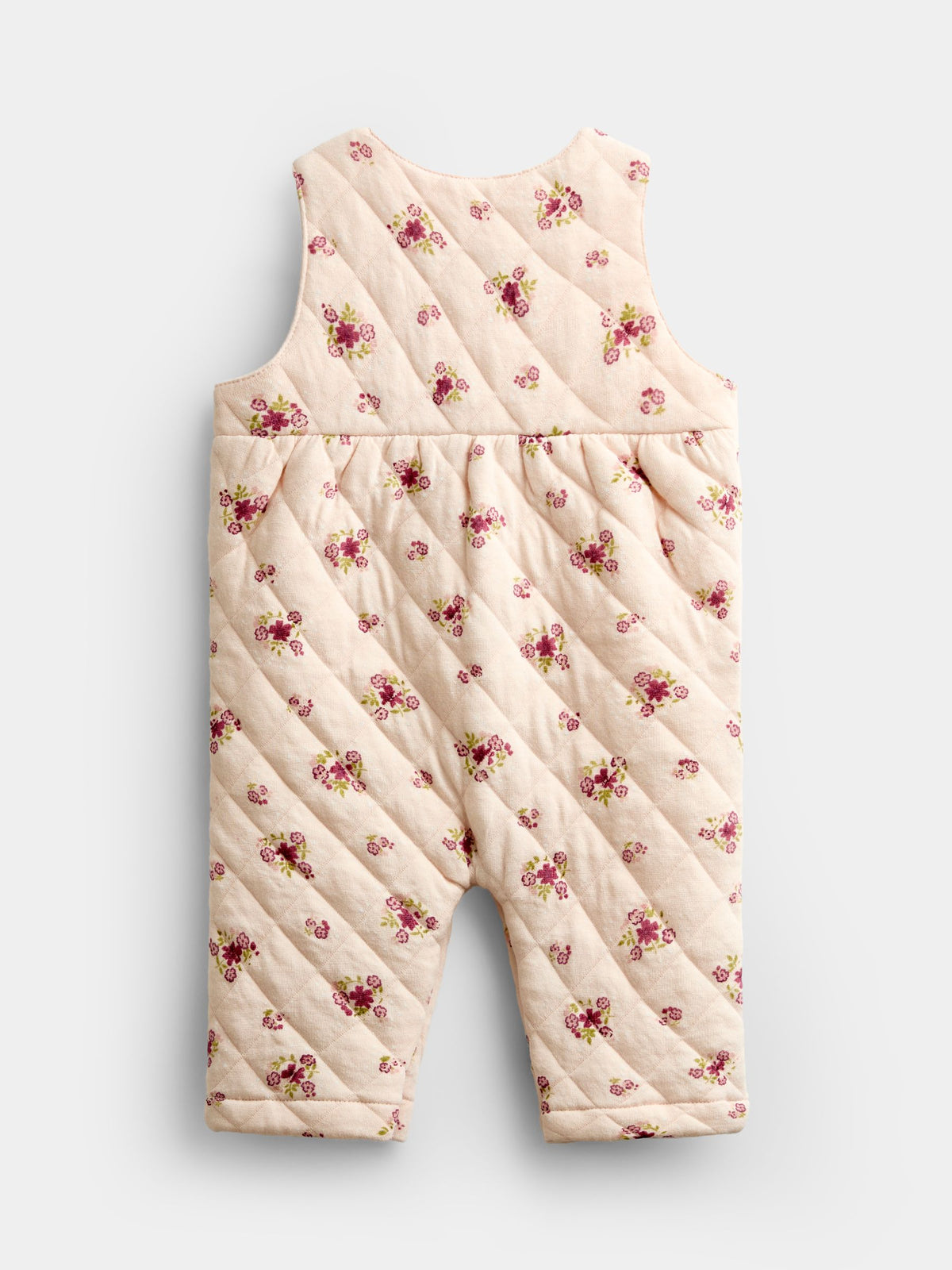 JoJo Maman Bébé Pink Floral Dungaree Set