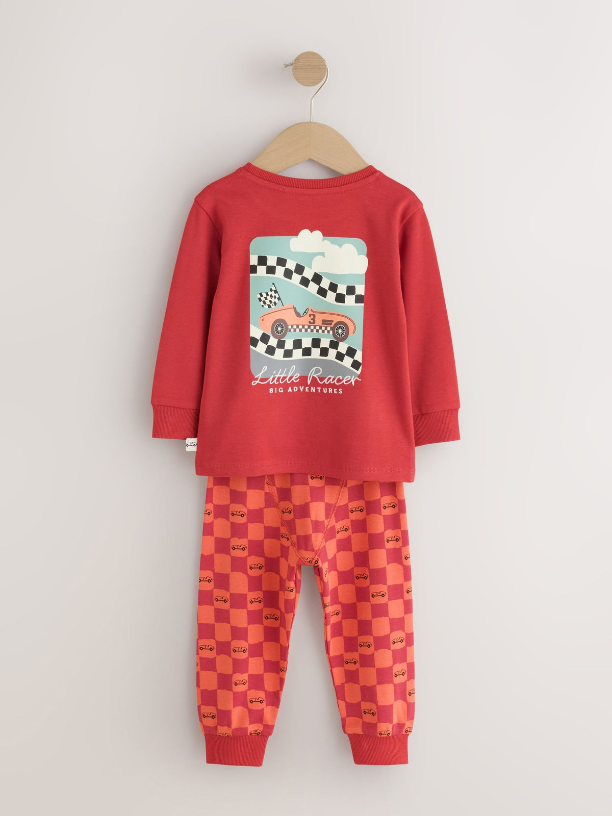 Red/Blue Race Car Relaxed Snuggle Pyjamas 3 Pack (9mths-10yrs)