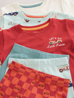 Red/Blue Race Car Relaxed Snuggle Pyjamas 3 Pack (9mths-10yrs)