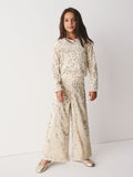 Cream Sequin Top & Legging Set (3-16yrs)