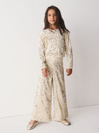 Cream Sequin Top & Legging Set (3-16yrs)