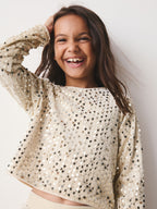 Cream Sequin Top & Legging Set (3-16yrs)
