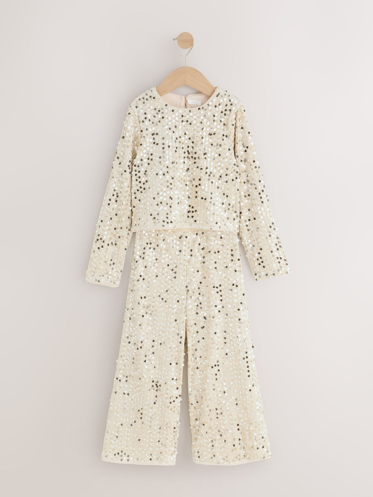 Cream Sequin Top & Legging Set (3-16yrs)