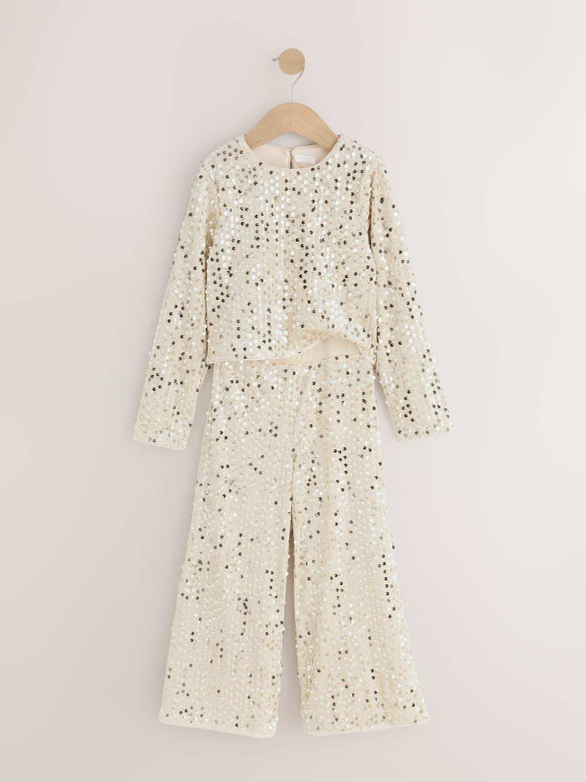 Cream Sequin Top & Legging Set (3-16yrs)