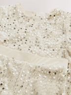 Cream Sequin Top & Legging Set (3-16yrs)