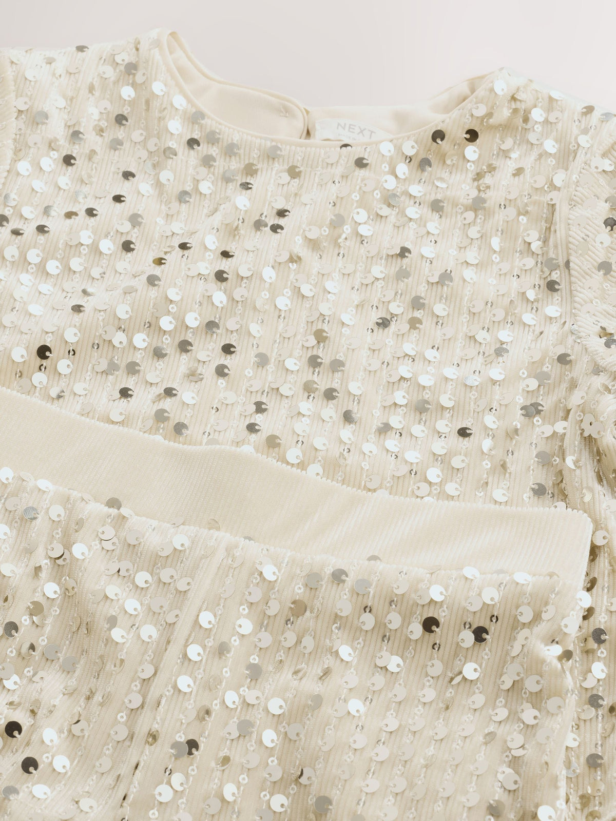 Cream Sequin Top & Legging Set (3-16yrs)