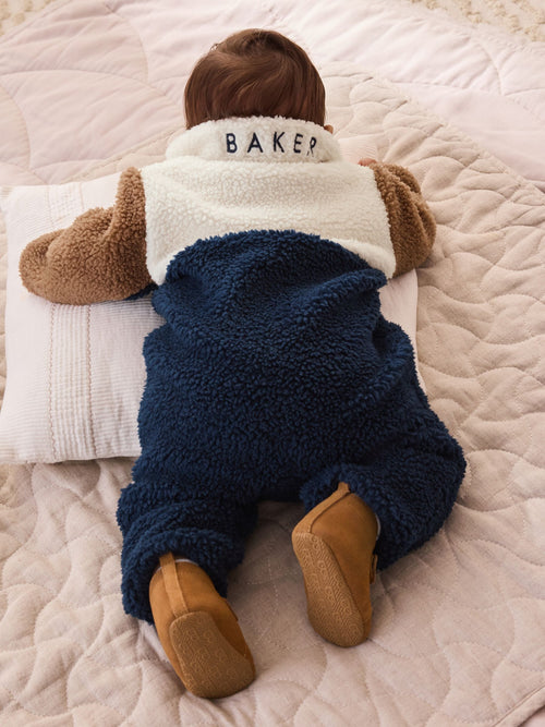 Baker by Ted Baker Brown/Stone/Navy Borg Colourblock All-In-One
