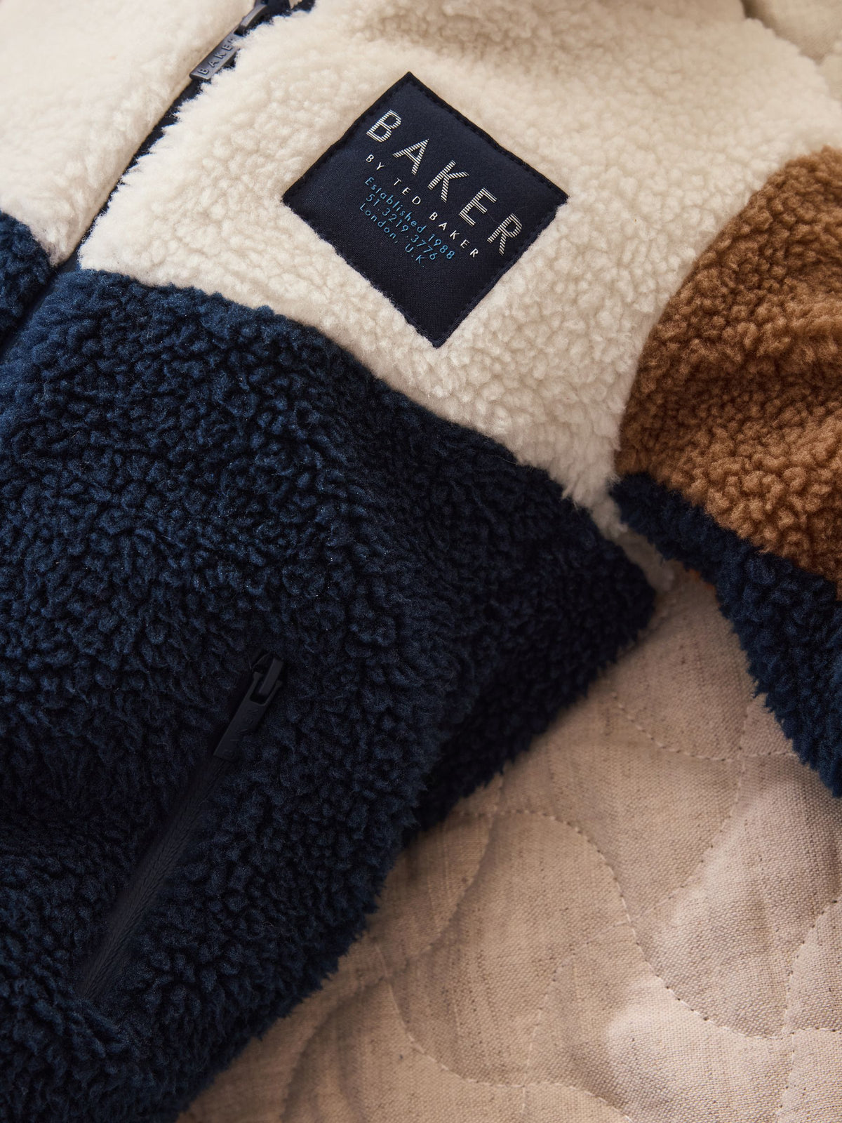 Baker by Ted Baker Brown/Stone/Navy Borg Colourblock All-In-One