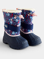 JoJo Maman Bébé Blue Floral Alpine Snow Boots